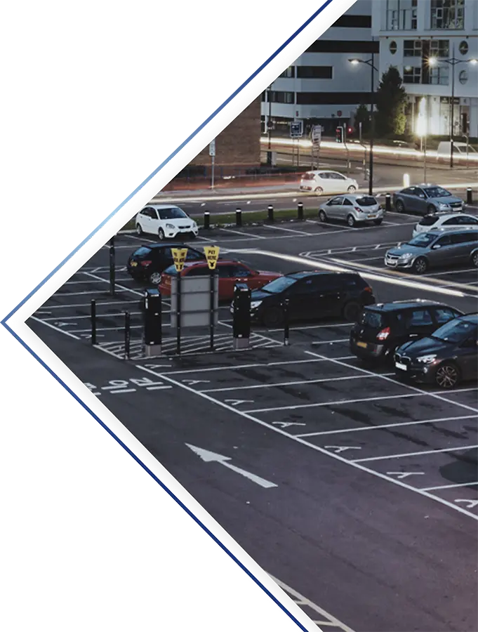 ANPR parking banner right corner element