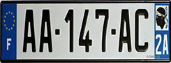 a license plate with french text, showcasing supported language capabilities for anpr systems and vehicle identification.