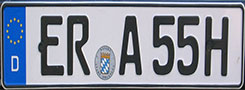 a license plate with german text, showcasing supported language capabilities for anpr systems and vehicle identification.