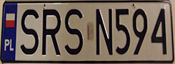 a license plate with polish text, showcasing supported language capabilities for anpr systems and vehicle identification.