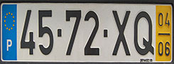 a license plate with portuguese text, showcasing supported language capabilities for anpr systems and vehicle identification.