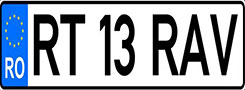 a license plate with romanian text, showcasing supported language capabilities for anpr systems and vehicle identification.