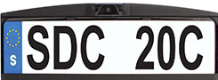 a license plate with swedish text, showcasing supported language capabilities for anpr systems and vehicle identification.