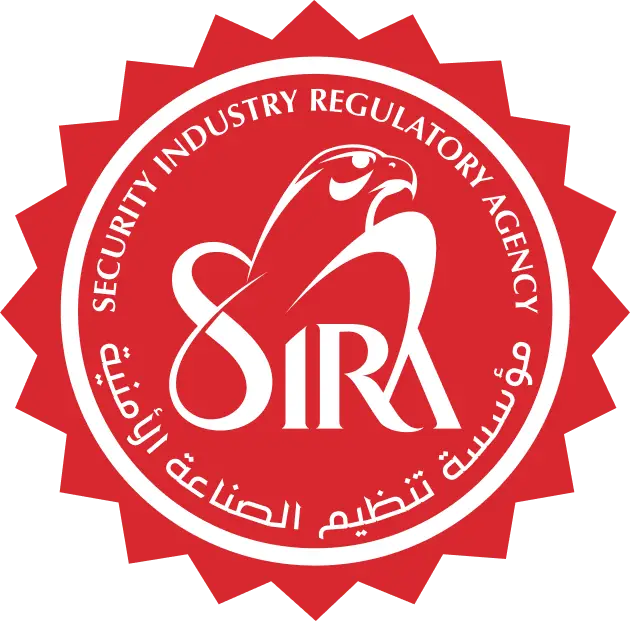 SIRA certificate logo image, representing compliance with the Security Industry Regulatory Authority standards for security systems.