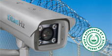 titanhz anpr camera monitoring security wall with spike wire for enhanced homeland security and threat detection