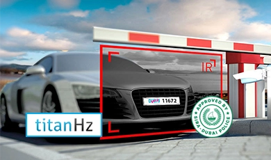 titanhz dubai police-certified anpr camera for automatic license plate recognition and security enforcement.