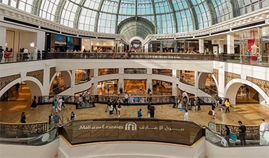 TitanHz SIRA Certified ANPR system enhancing vehicle security at Mall of the Emirates with AI technology.